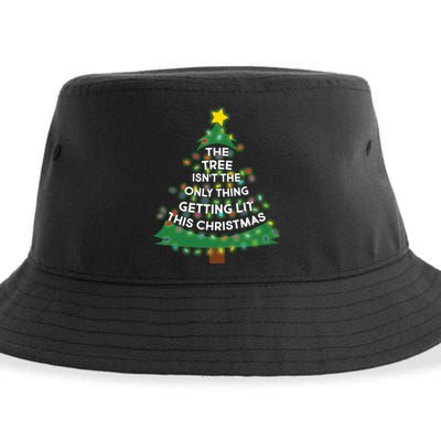 Tree Isn't The Only Thing Getting Lit Ugly Christmas Sustainable Bucket Hat