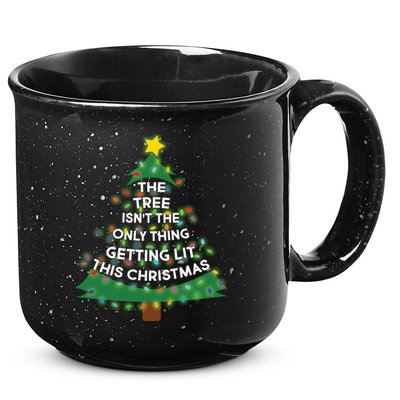 Tree Isn't The Only Thing Getting Lit Ugly Christmas 15oz Campfire Ceramic Mug