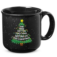 Tree Isn't The Only Thing Getting Lit Ugly Christmas 15oz Campfire Ceramic Mug