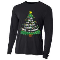 Tree Isn't The Only Thing Getting Lit Ugly Christmas Cooling Performance Long Sleeve Crew