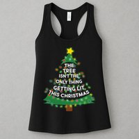 Tree Isn't The Only Thing Getting Lit Ugly Christmas Womens Tank Top