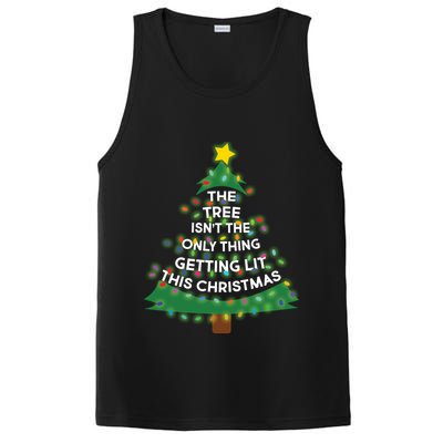 Tree Isn't The Only Thing Getting Lit Ugly Christmas PosiCharge Competitor Tank