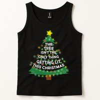 Tree Isn't The Only Thing Getting Lit Ugly Christmas Tank Top