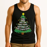 Tree Isn't The Only Thing Getting Lit Ugly Christmas Tank Top