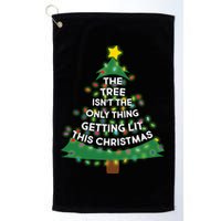Tree Isn't The Only Thing Getting Lit Ugly Christmas Golf Towel