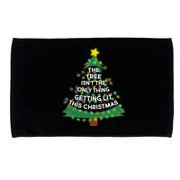 Tree Isn't The Only Thing Getting Lit Ugly Christmas Microfiber Hand Towel