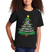 Tree Isn't The Only Thing Getting Lit Ugly Christmas Kids T-Shirt