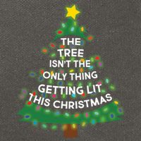 Tree Isn't The Only Thing Getting Lit Ugly Christmas Cotton Canvas Backpack