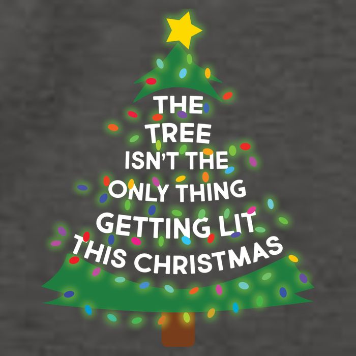 Tree Isn't The Only Thing Getting Lit Ugly Christmas Vector Backpack