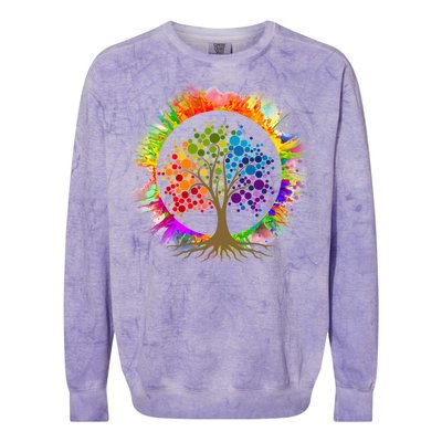 Tree Of Life Colorblast Crewneck Sweatshirt