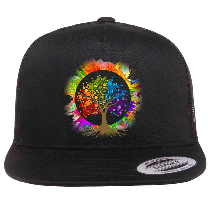 Tree Of Life Flat Bill Trucker Hat