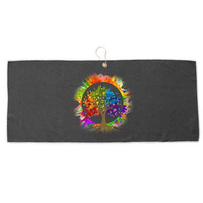 Tree Of Life Large Microfiber Waffle Golf Towel