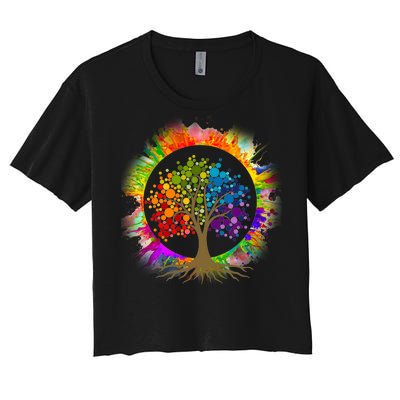 Tree Of Life Women's Crop Top Tee