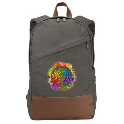 Tree Of Life Cotton Canvas Backpack