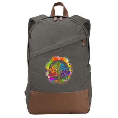 Tree Of Life Cotton Canvas Backpack