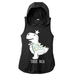 Tree Rex Ladies PosiCharge Tri-Blend Wicking Draft Hoodie Tank