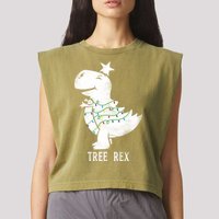 Tree Rex Garment-Dyed Women's Muscle Tee