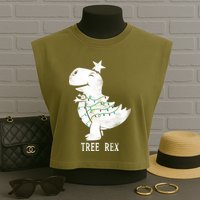 Tree Rex Garment-Dyed Women's Muscle Tee