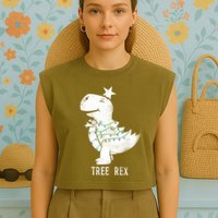 Tree Rex Garment-Dyed Women's Muscle Tee