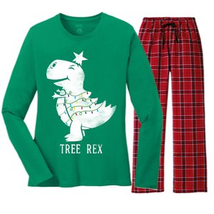 Tree Rex Women's Long Sleeve Flannel Pajama Set 