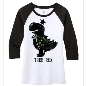 Tree Rex Women's Tri-Blend 3/4-Sleeve Raglan Shirt