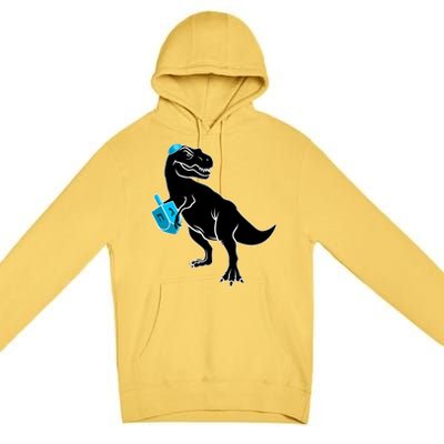 Trex Jewish Dreidel Premium Pullover Hoodie