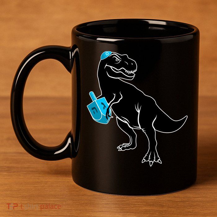 Trex Jewish Dreidel 11oz C Handle Ceramic Mug