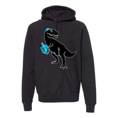 Trex Jewish Dreidel Premium Hoodie