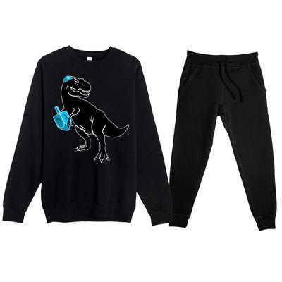 Trex Jewish Dreidel Premium Crewneck Sweatsuit Set