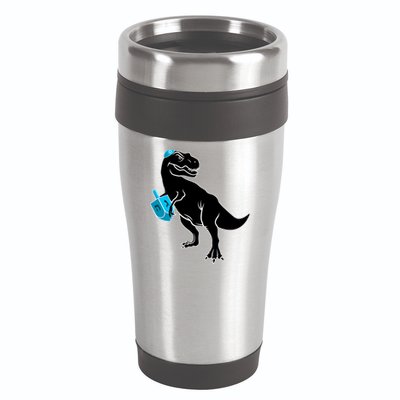 Trex Jewish Dreidel 16oz Travel Tumbler