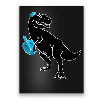 Trex Jewish Dreidel Poster