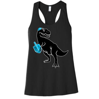 Trex Jewish Dreidel Women's Racerback Tank