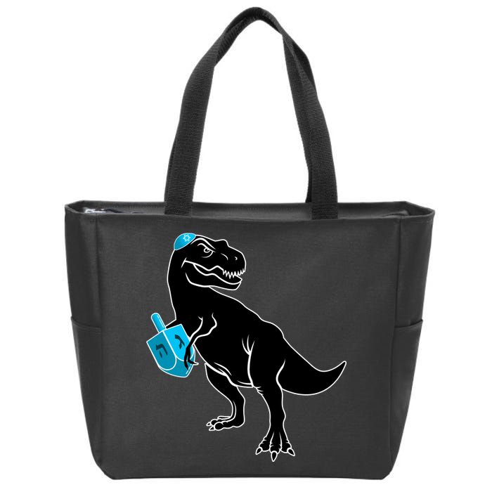 Trex Jewish Dreidel Zip Tote Bag