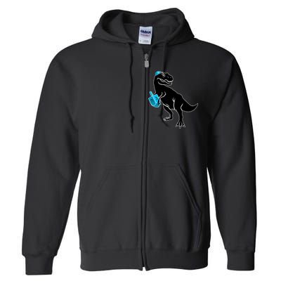 Trex Jewish Dreidel Full Zip Hoodie