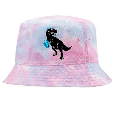 Trex Jewish Dreidel Tie-Dyed Bucket Hat