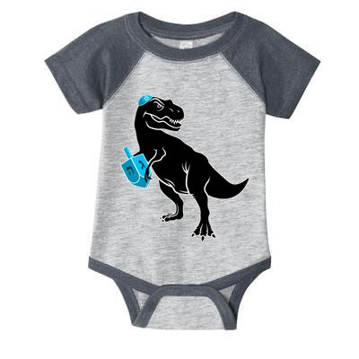 Trex Jewish Dreidel Infant Baby Jersey Bodysuit