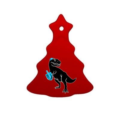 Trex Jewish Dreidel Ceramic Tree Ornament