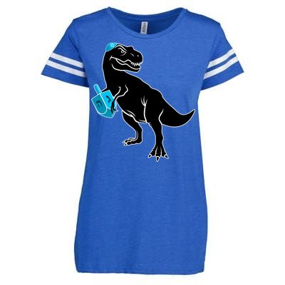 Trex Jewish Dreidel Enza Ladies Jersey Football T-Shirt