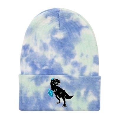 Trex Jewish Dreidel Tie Dye 12in Knit Beanie