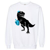 Trex Jewish Dreidel Garment-Dyed Sweatshirt