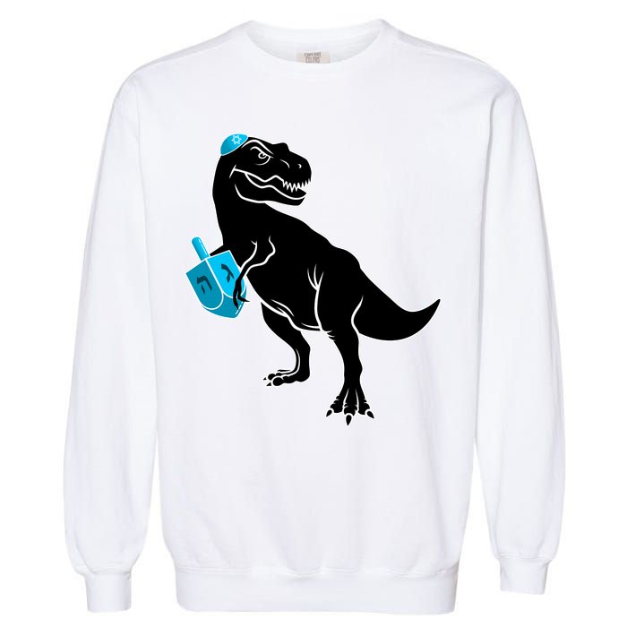 Trex Jewish Dreidel Garment-Dyed Sweatshirt