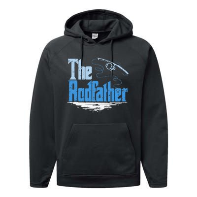 The Rodfather Funny Fishing Parody Performance Fleece Hoodie