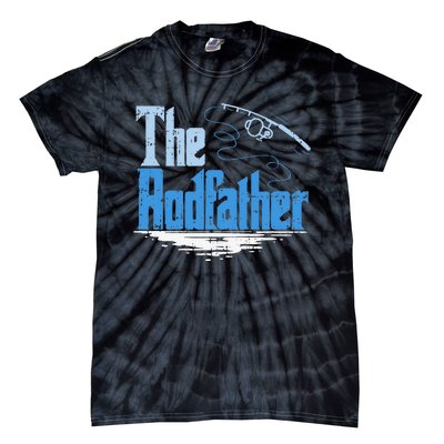 The Rodfather Funny Fishing Parody Tie-Dye T-Shirt