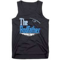 The Rodfather Funny Fishing Parody Tank Top