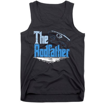 The Rodfather Funny Fishing Parody Tank Top