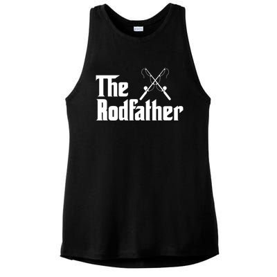 The Rodfather Funny Fishing Fathers Day Gift Dad Grandpa Gift Ladies PosiCharge Tri-Blend Wicking Tank