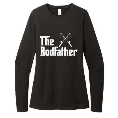 The Rodfather Funny Fishing Fathers Day Gift Dad Grandpa Gift Womens CVC Long Sleeve Shirt