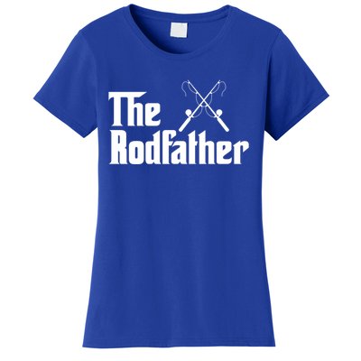 The Rodfather Funny Fishing Fathers Day Gift Dad Grandpa Gift Women's T-Shirt