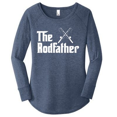 The Rodfather Funny Fishing Fathers Day Gift Dad Grandpa Gift Women's Perfect Tri Tunic Long Sleeve Shirt