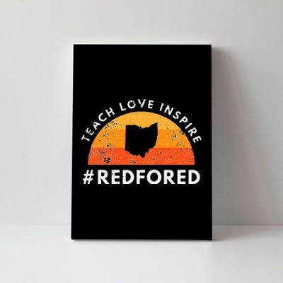 Teacher Red For Ed Ohio Public Education Teach Love Inspire Canvas